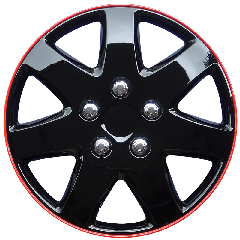 Set wheel covers Michigan 14-inch black/red rim
