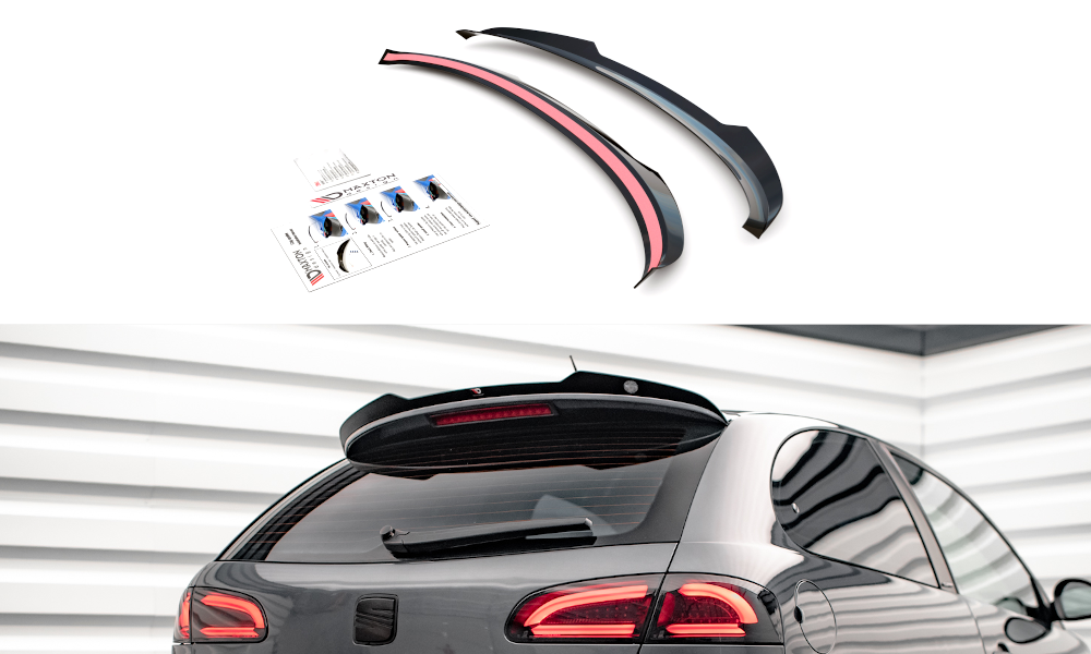 Spoiler passend voor Seat Ibiza Cupra MK3 Maxton Glans Zwart