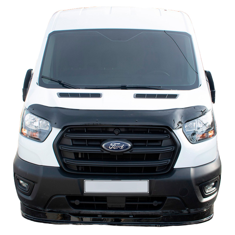 Bonnet Protector  Ford Transit MK8 Facelift 2019- - Gloss black