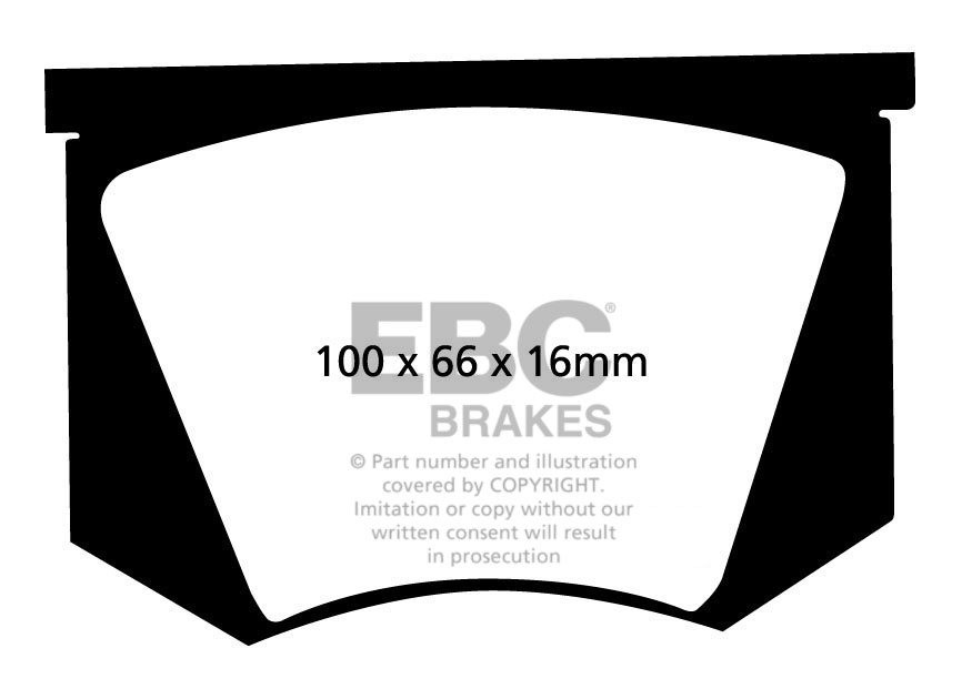EBC Brakes AC Cobra 4.2 61-62 Remblokken voorzijde yellowstuff