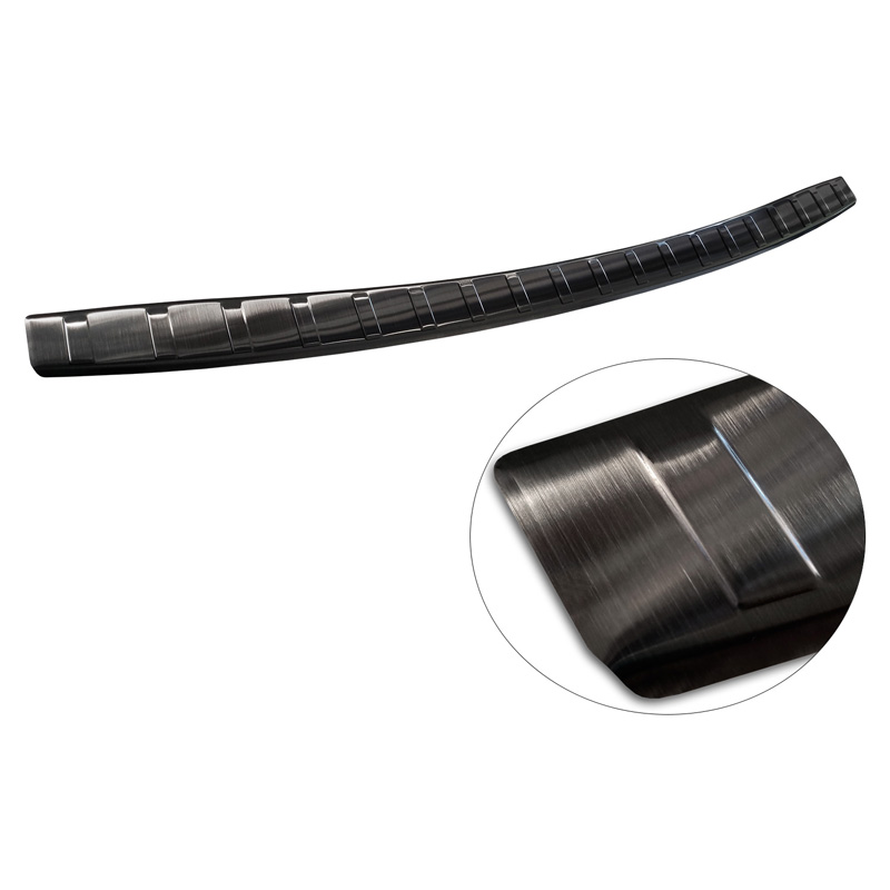 Black Stainless Steel Rear bumper protector  Ssangyong Rexton (YK) Facelift 2021- 'Ribs'