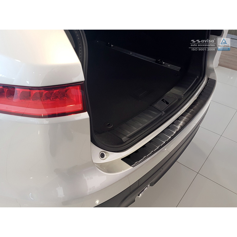 Black Stainless Steel Rear bumper protector  Jaguar F-Pace 2016-2020 & FL 2020- 'Ribs'