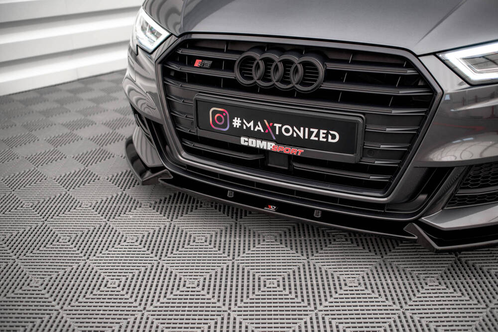 Bodykit passend voor Audi S3 Sportback 8V Facelift Maxton Glanzend zwart