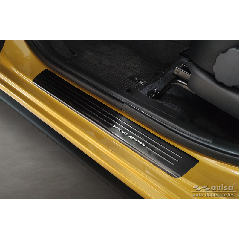 Black Inox door sill protectors  Mitsubishi Space Star Facelift 2020- - 'Special Edition' - 4-pieces