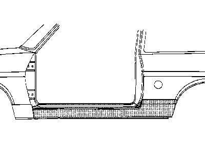 dorpel, 2 drs, links Ford Fiësta, 1983-1989