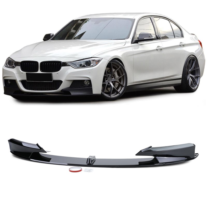 Voorspoiler passend voor BMW 3-Serie F30 F31 M-Pakket Glans Zwart