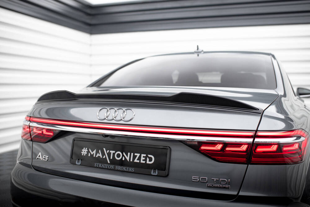 Spoiler passend voor Audi A8 / A8 S-Line / S8 D5  Maxton Glans Zwart
