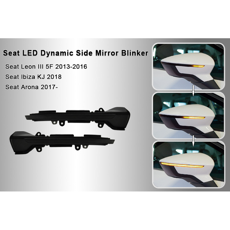 Set LED Side-Mirror Indicators  Seat various models - Smoke - incl. Dynamic Running Light