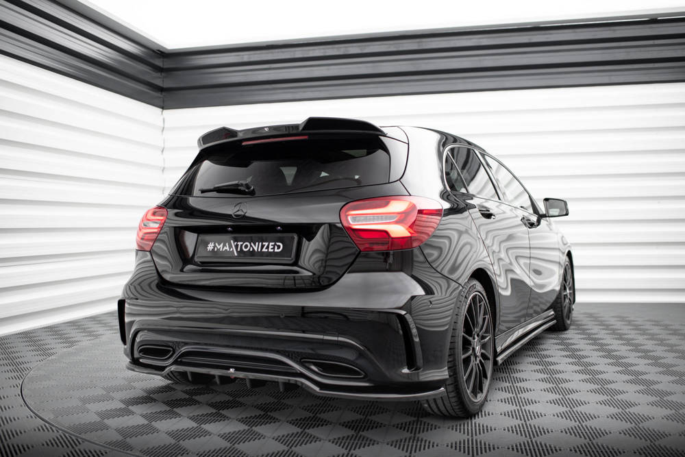 Spoiler passend voor Mercedes A Klasse / AMG Line / A45 AMG W176 Maxton Glans Zwart