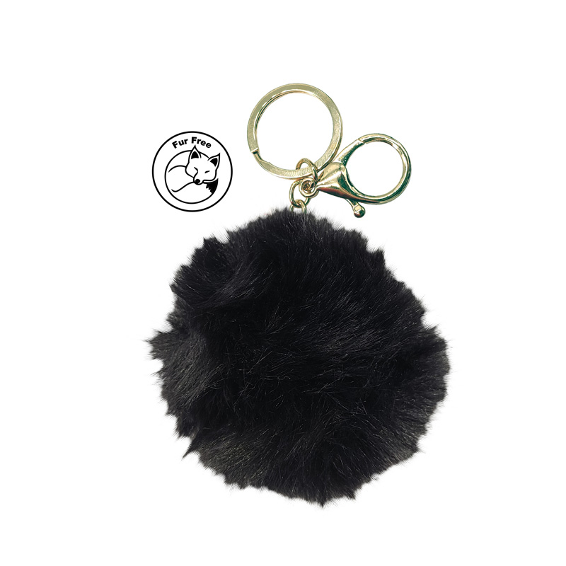 Simoni Racing Key Chain Fluffy Fur - Black