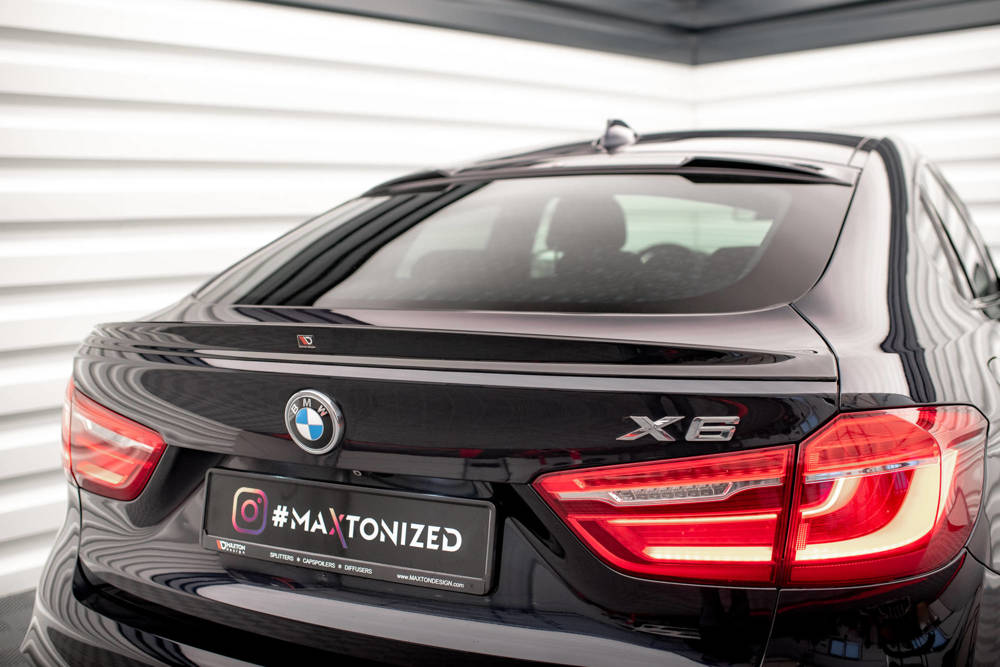 Spoiler passend voor BMW X6 M pakket F16 Maxton Glans Zwart