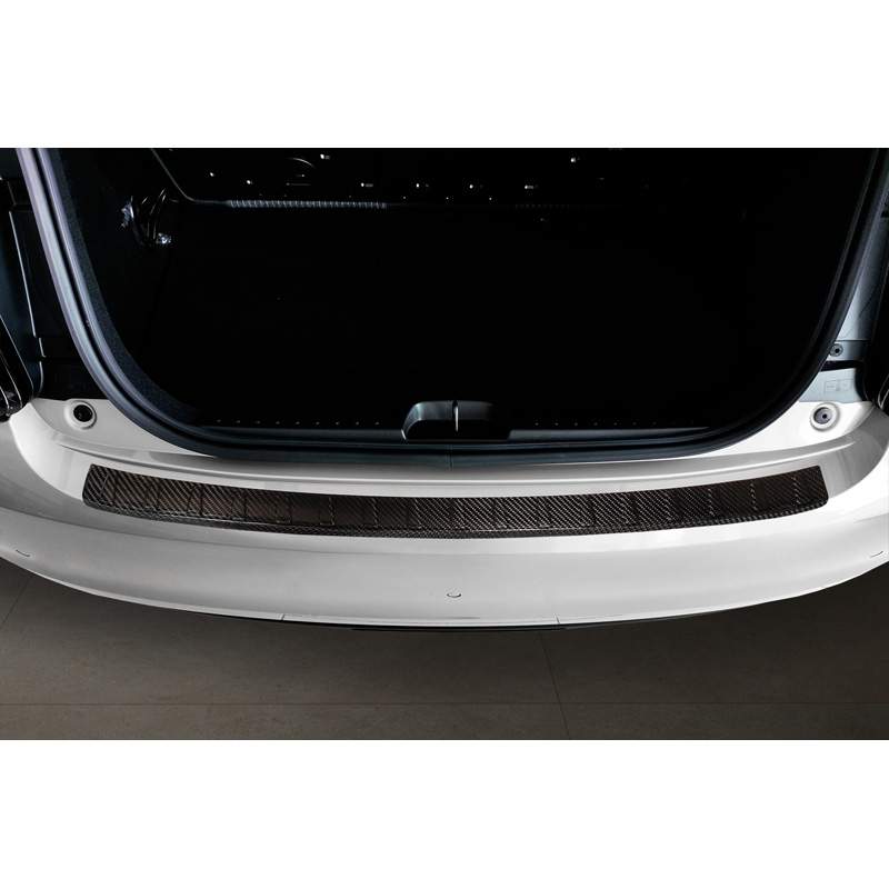 Real 3D Carbon Rear bumper protector  Fiat 500e Berlina, 3+1 & Cabrio 2020- 'Ribs'
