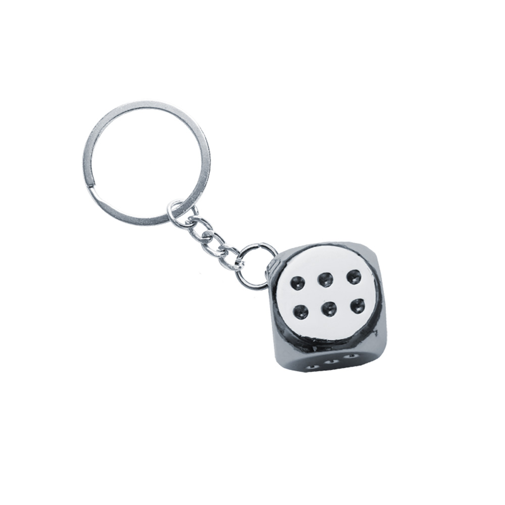 Simoni Racing Key Chain Chromed Dice