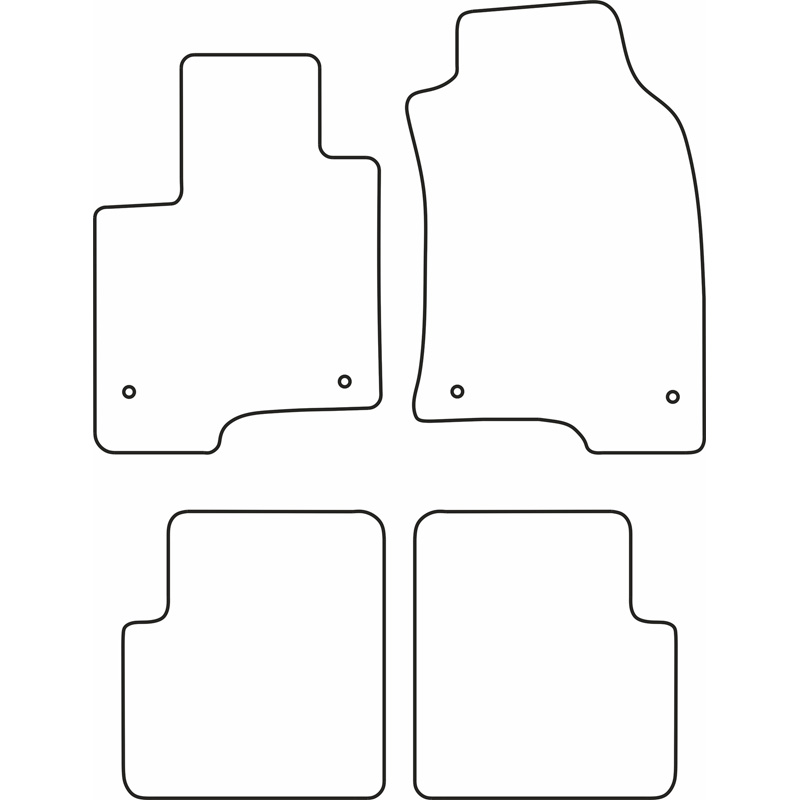 Set velour car mats  Fiat Panda 2012-2015