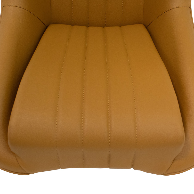 Sport seat 'Classic' - Beige Synthetic leather - Non-reclinable back-rest - incl. slides