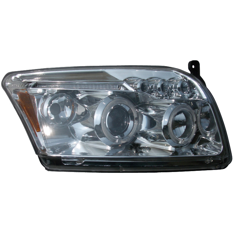 Set Headlights  Dodge Caliber 2006- - Chrome - incl. Halos
