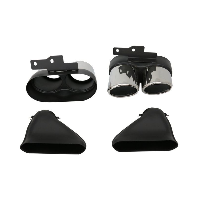 Diffuser passend voor Audi A6 C8 S-Line S6 Look Chroom
