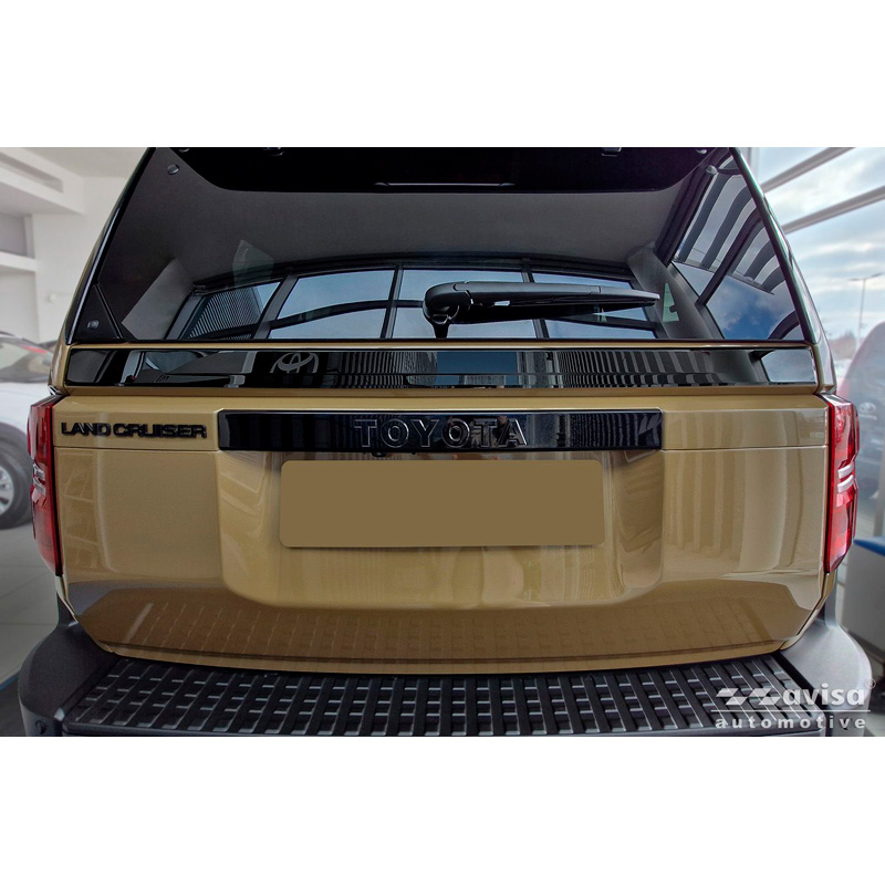 Avisa Black Chrome Stainless Steel Tailgate Trim  Toyota Landcruiser (J25) 2024-
