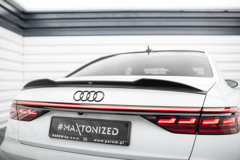 Spoiler passend voor Audi A8 / A8 S-Line / S8 D5  Maxton Glans Zwart