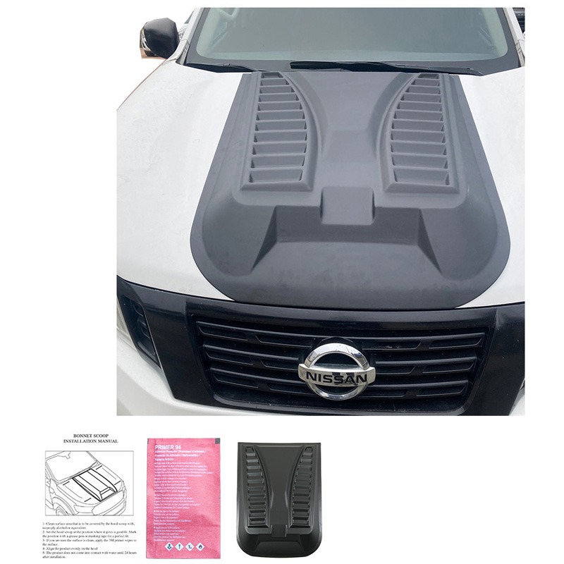 Bonnet Scoop  Nissan Navara NP300 (D23) 2014-2021 - Version 3 - Matt black