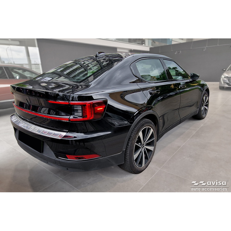 Stainless Steel Rear bumper protector  Polestar 2 2019-2023 & Facelift 2023- 'Ribs'