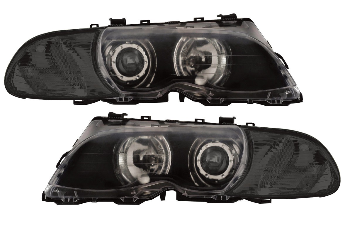 Headlights BMW E46 Coupe/Cabrio 99-03 LED Angel Eyes
