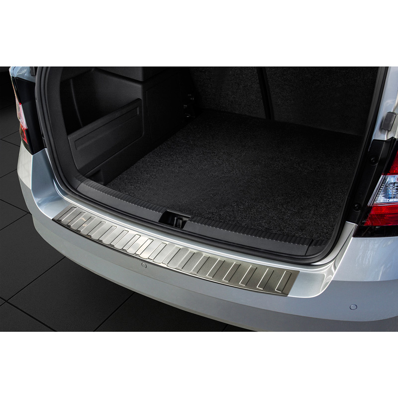 Stainless Steel Rear bumper protector  Skoda Fabia III Combi 2015-2018 'Ribs'