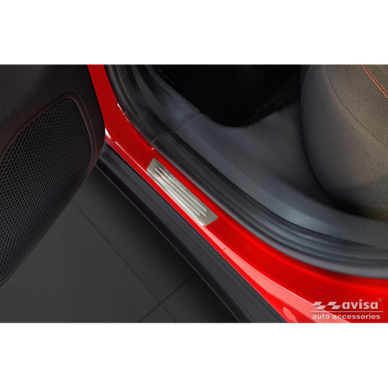 Inox door sill protectors  Fiat 600(e) (365_) 2023- - 'Lines' - 4-pieces