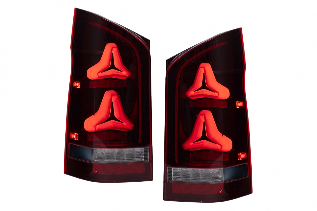 Full LED Taillights Smoke suitable for Mercedes V-Class W447 (2014-2019) Single Rear Door with Dynamic Sequential Turning Lights