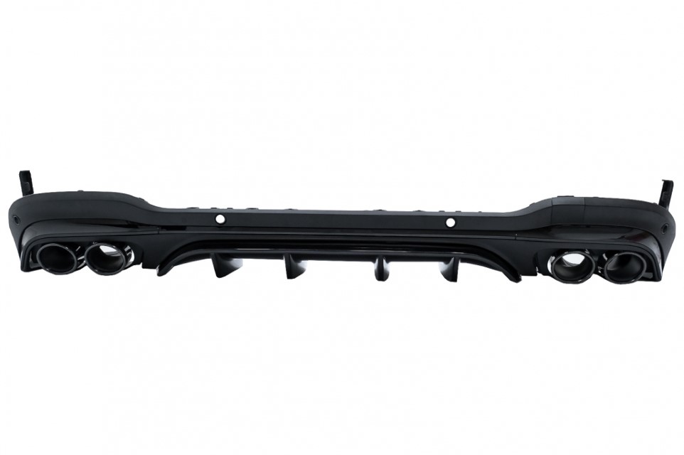 Diffuser passend voor Mercedes GLC X253 (2020-..) Facelift GLC43 incl. Uitlaat Stukken Zwart