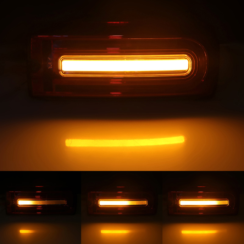 Set LED Tail Lights  Mercedes G-Class W463 G500/G550/G55/G63 AMG 1999-2018 - Red/Clear - incl. Dynamic Running Light