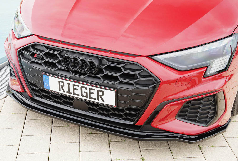 Voorspoiler passend voor Audi S3 / A3 S-Line 8Y Glanzend zwart