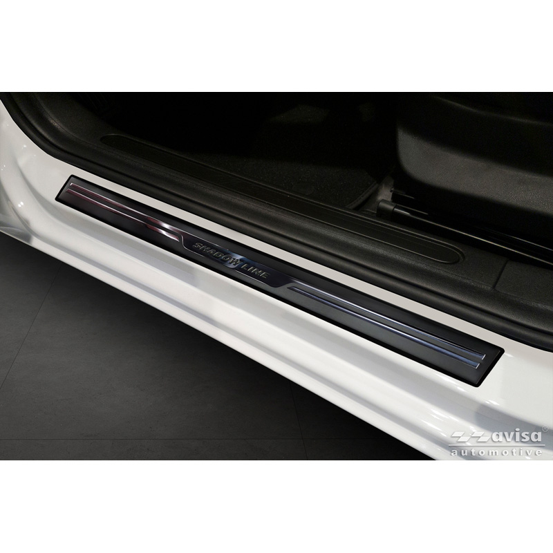 Avisa Universal Door Sill Protector Set 'Shadow Premium' Aluminium/Black - 2-Pieces - 54 x 4 cm