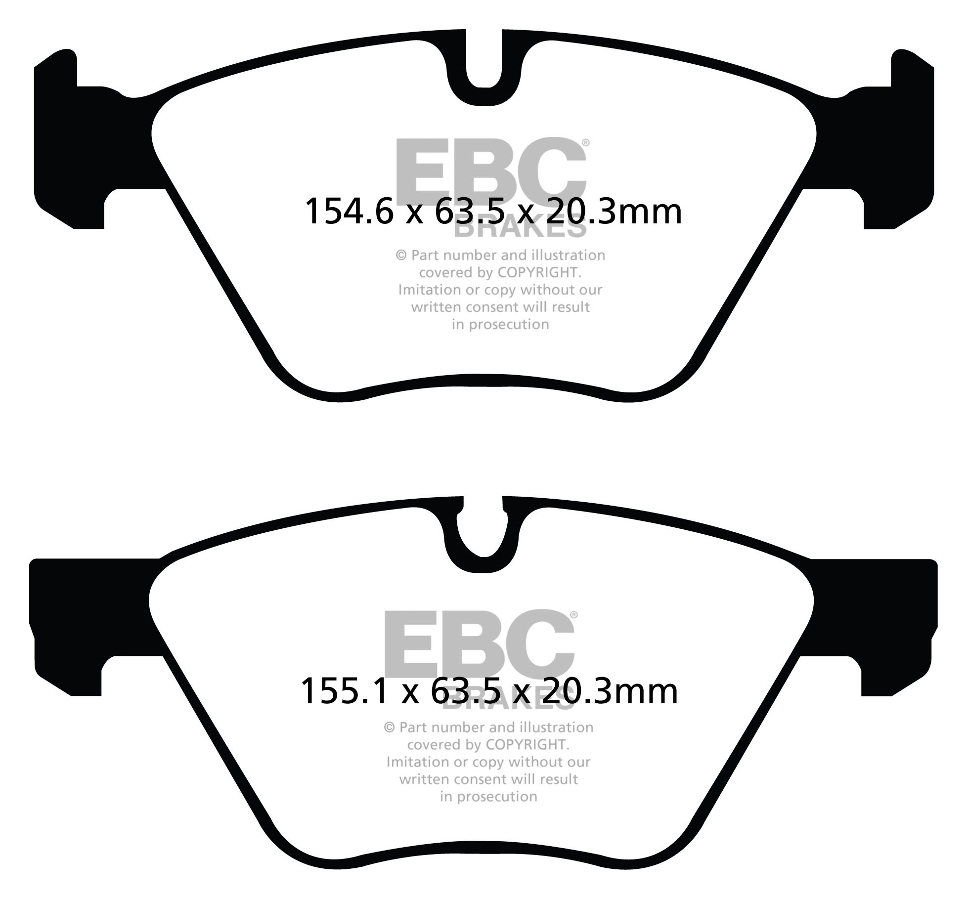 EBC Brakes BMW 125 Coupe 3.0 (E82) 2010-2011 Remblokken voorzijd