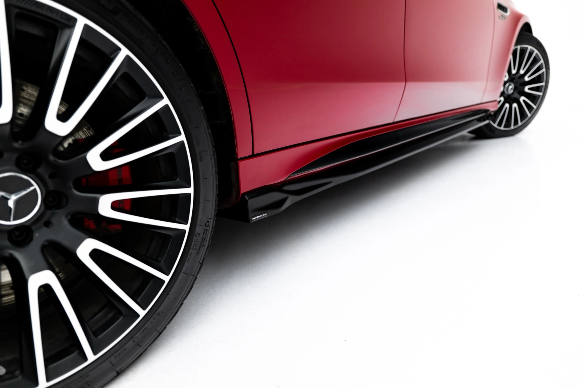 Zijskirts passend voor Mercedes-AMG E53 Sedan / Estate W214 Maxton Glans Zwart