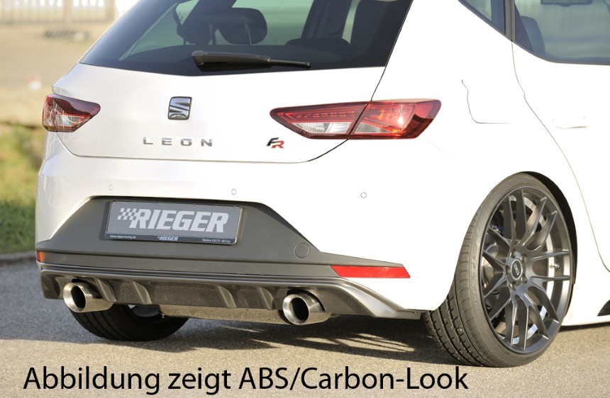 Diffuser passend voor Seat Leon F5 FR Rieger sportuitlaat links + rechts