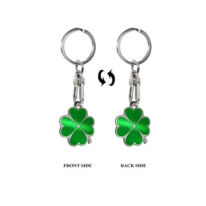 Stainless steel key chain - Four-Leaf Clover