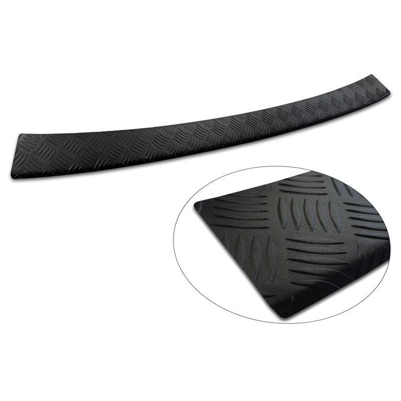 Avisa Matt Black Stainless Steel Rear bumper protector  Ford Transit Courier II / Tourneo Courier II 2023- 'Riffled Plate'