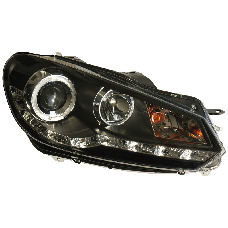 Set Headlights in DRL-Look  Volkswagen Golf VI 2008-2012 - Black