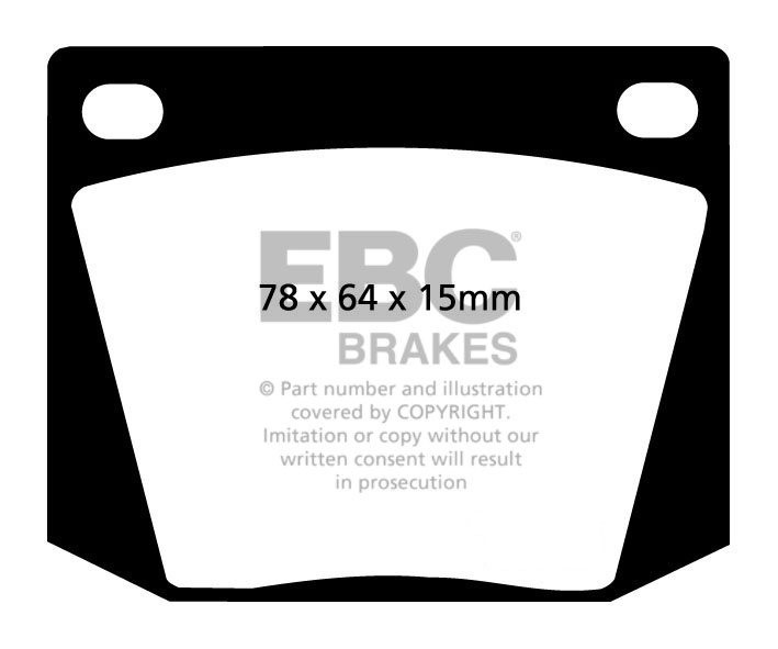 EBC Brakes FORD Cortina Mk2 1.6 GT 68-70 Remblokken voorzijde
