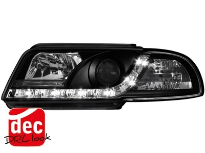 Headlights Audi A4 B5 99-01 LED Devil Eyes Dayline Black