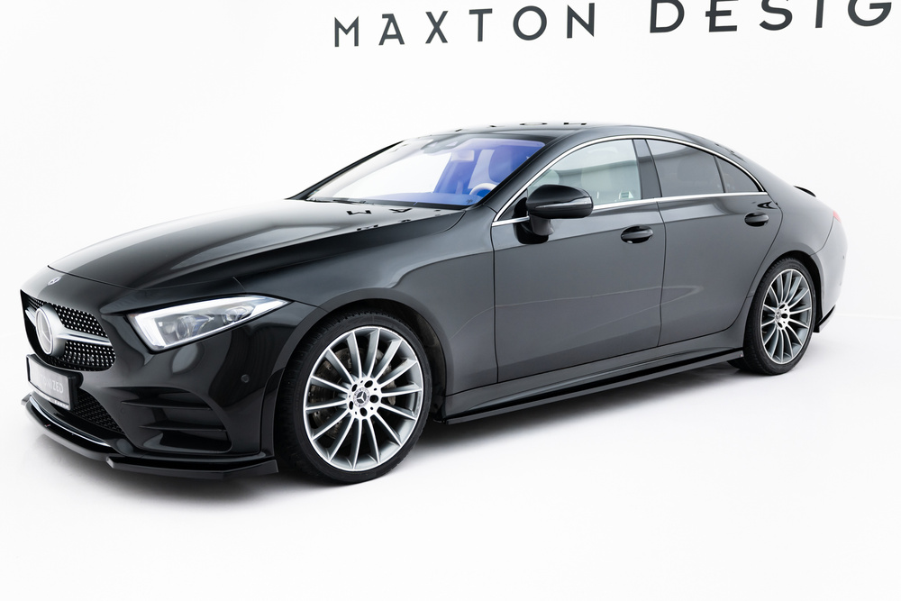 Zijskirts passend voor Mercedes AMG CLS AMG Pakket C257 Maxton Glans Zwart