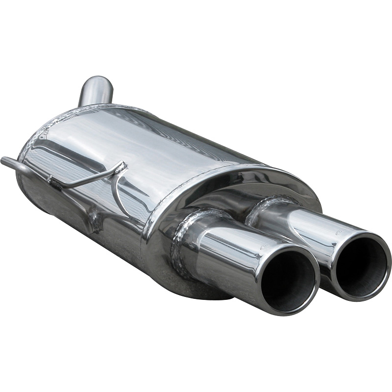 100% Inox Sport Exhaust  Renault Clio RS (Fase 2) 2002- 2x80mm