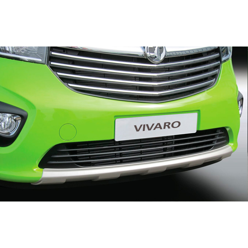 RGM Front spoiler 'Skid-Plate'  Opel Vivaro 2014-2019 Silver (ABS)