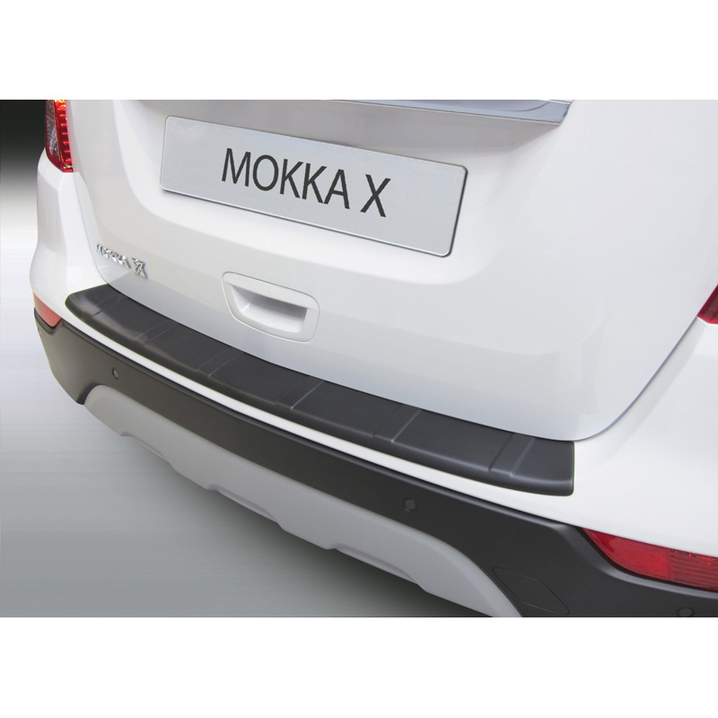 ABS Rear bumper protector  Opel Mokka X 10/2016- 'Ribbed' Black