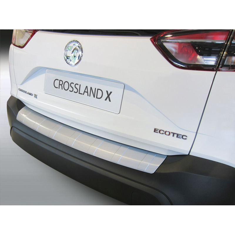 ABS Rear bumper protector  Opel Crossland X 2017- Black 'Ribbed'