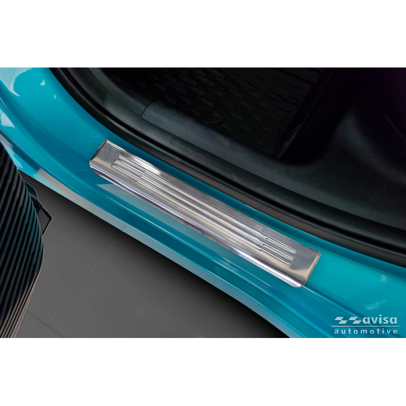 Avisa Inox door sill protectors  BAIC Beijing X55 2024- - 'Lines' - 4-pieces