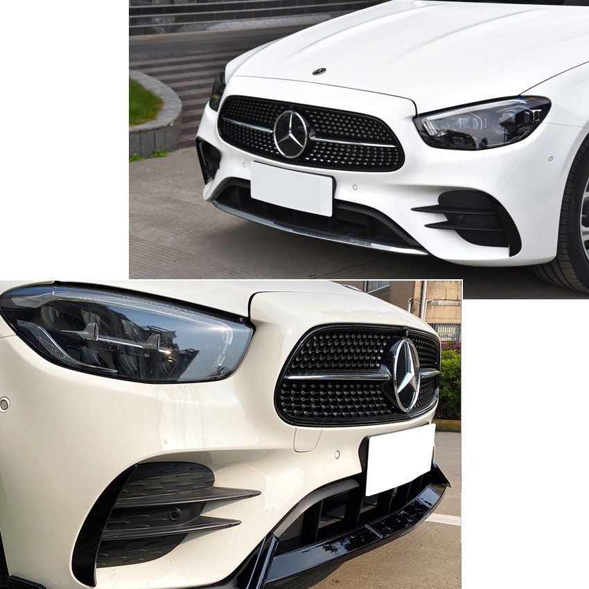 Voorspoiler passend voor Mercedes E Klasse W213 / C238 AMG Pakket FL Glans Zwart