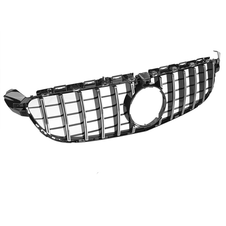 Grill passend voor Mercedes W205 AMG 13-18 Zwart Chroom Camera GT Lool
