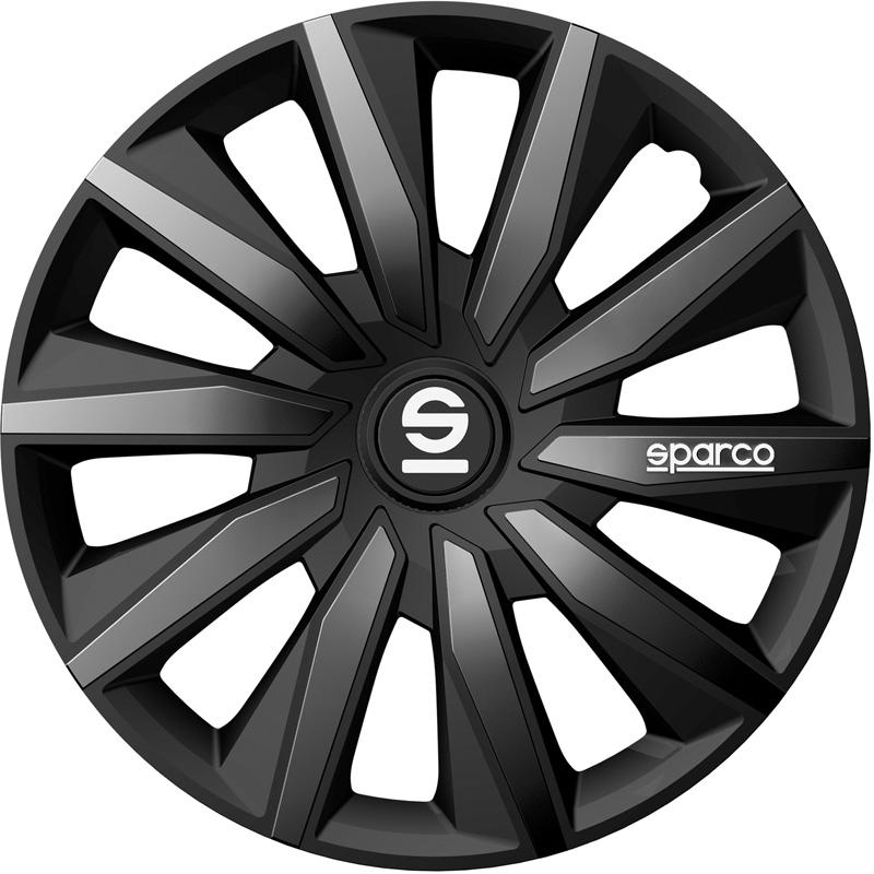 Sparco Wheel Covers Milano - 15-inch - Black/Grey - Set of 4 pieces